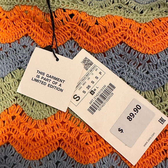 NWT LIMITED EDITION Zara Cutout Crochet Dress - Picture 2 of 4